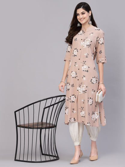 Floral Printed A-Line Kurta (Pre-Order)