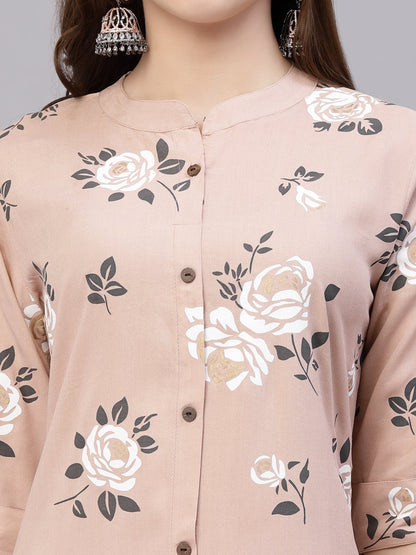 Floral Printed A-Line Kurta (Pre-Order)
