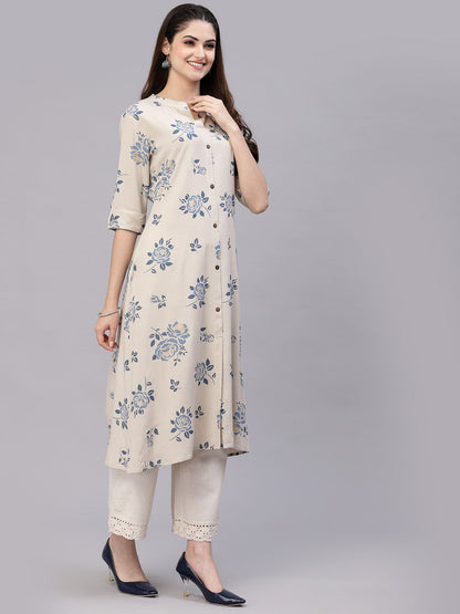 Floral Printed A-Line Kurta (Pre-Order)