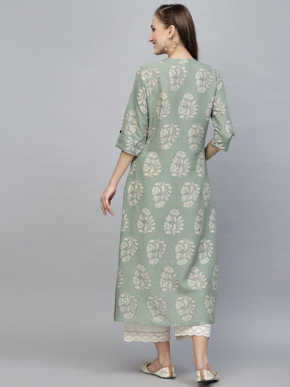 Printed Rayon A-Line Kurta (Pre-Order)