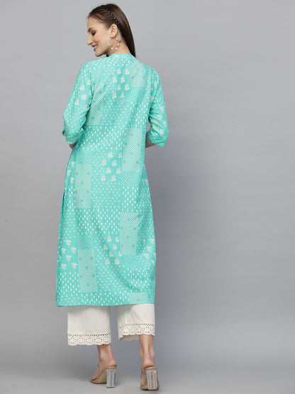 Printed Rayon A-Line Kurta (Pre-Order)