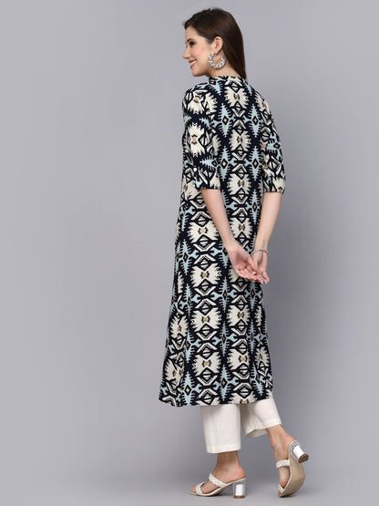 Printed Rayon A-Line Kurta (Pre-Order)