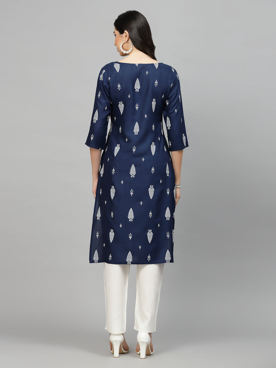 Printed Rayon Straight Kurta (Pre-Order)