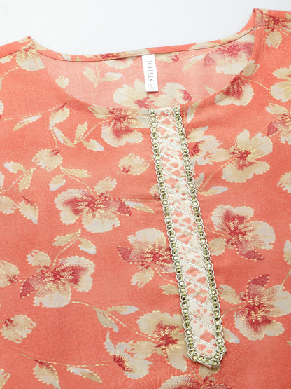 Printed Rayon Blend Straight Kurta (Pre-Order)