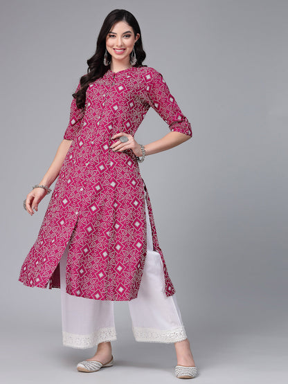 Printed Rayon A-Line Kurta (Pre-Order)