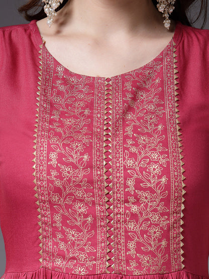 Solid Rayon Naira Cut Kurta