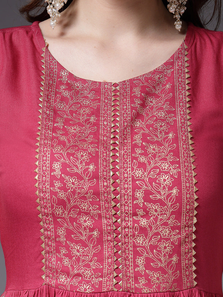 Solid Rayon Naira Cut Kurta