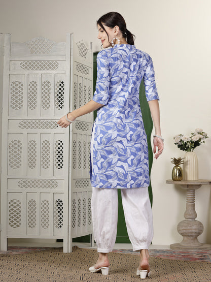 Paisley Printed Rayon Straight Kurta