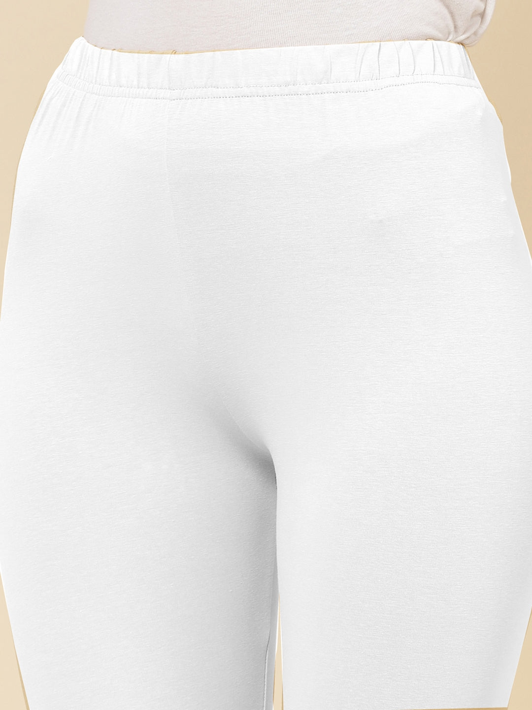 Solid Mid Rise Cotton Lycra Churidar Leggings (Pre-Order)