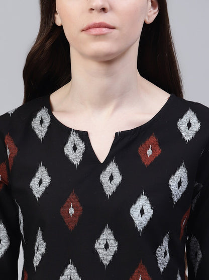 Cotton Geometric Print Night Suit Set (Pre-Order)