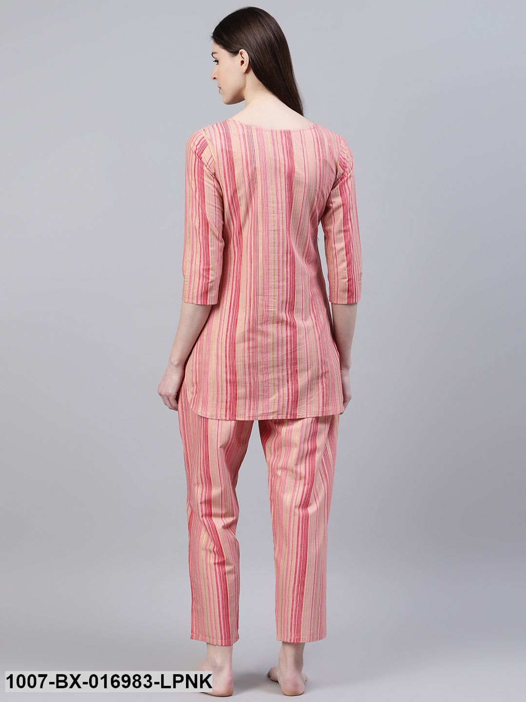 Cotton Striped Night Suit Set (Pre-Order)