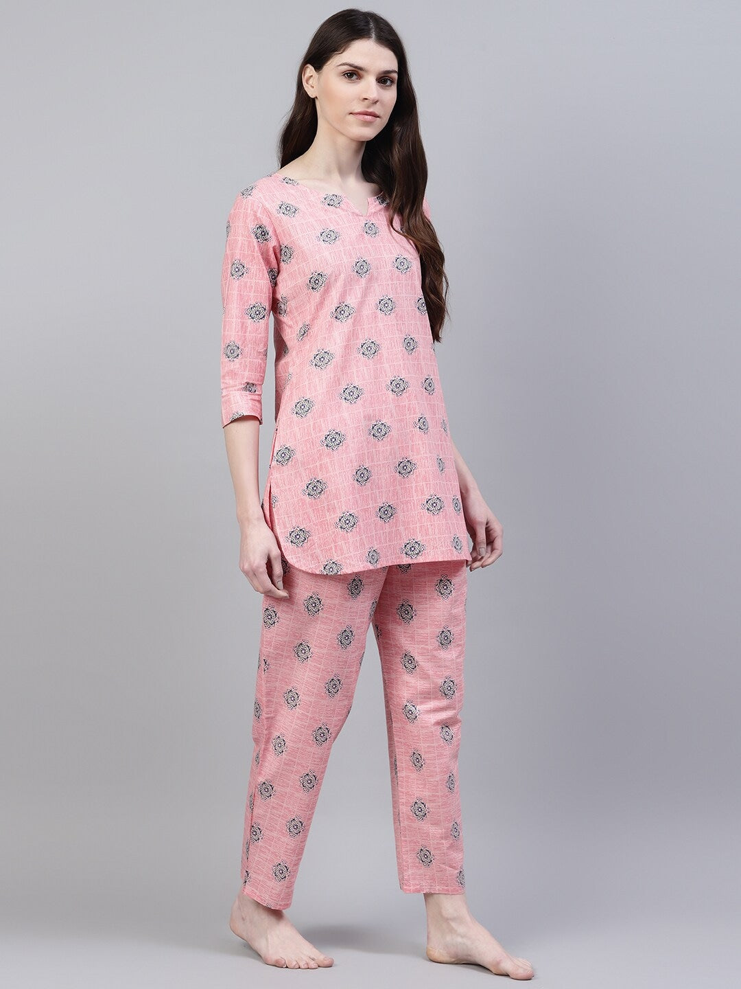 Cotton Floral Print Night Suit Set (Pre-Order)