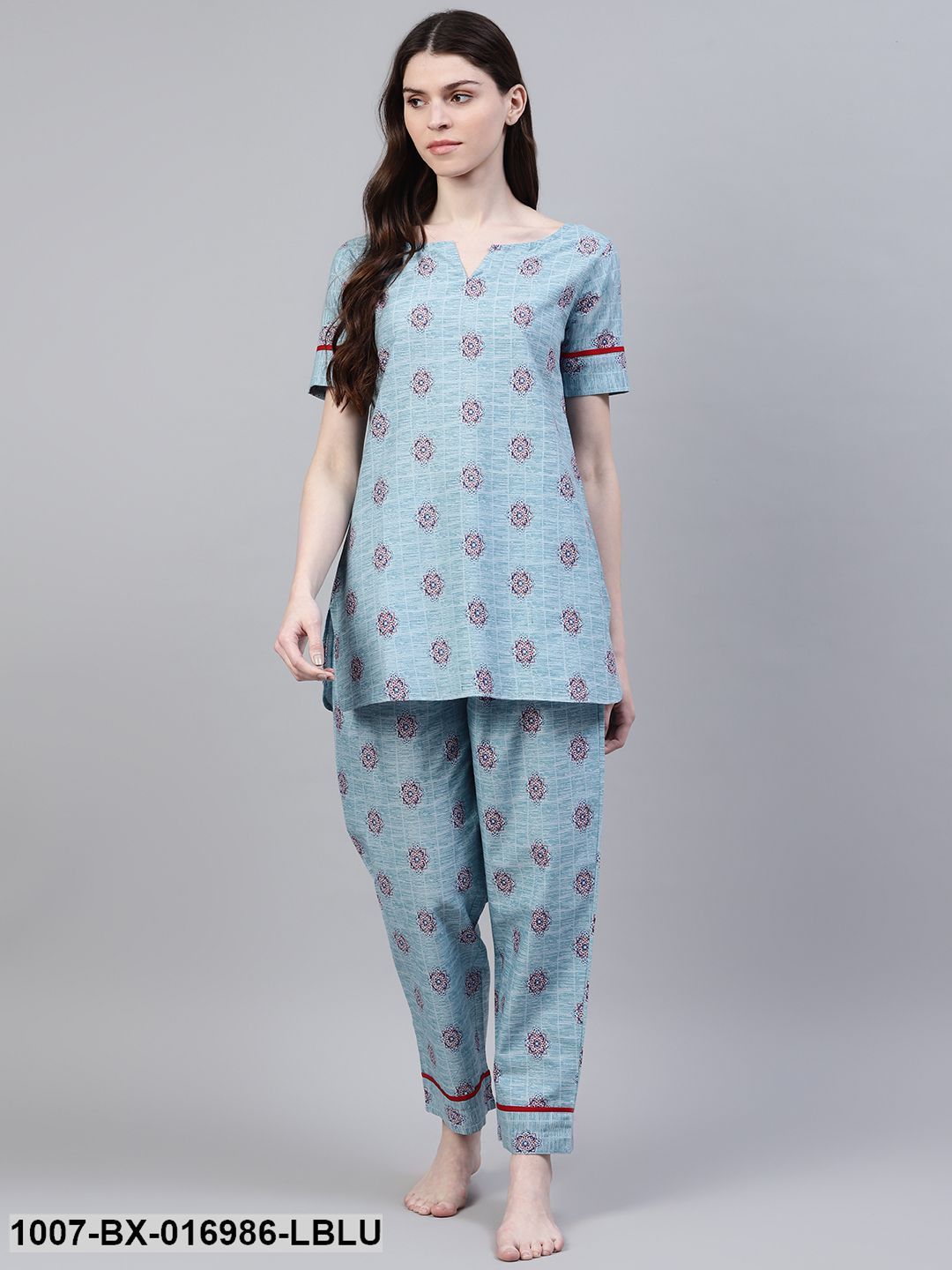 Cotton Floral Print Night Suit Set (Pre-Order)