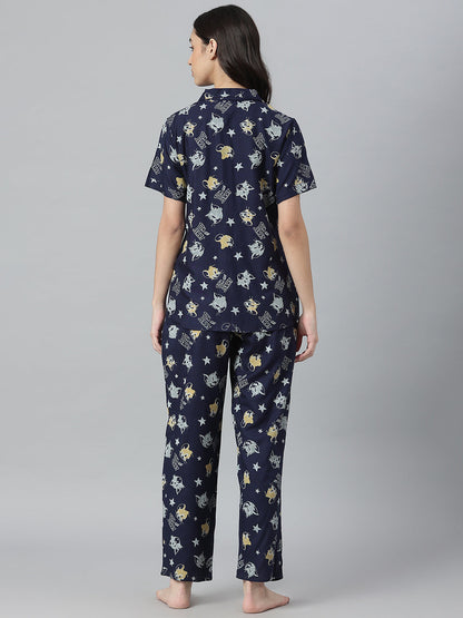 Printed Rayon Night Suit Set (Pre-Order)