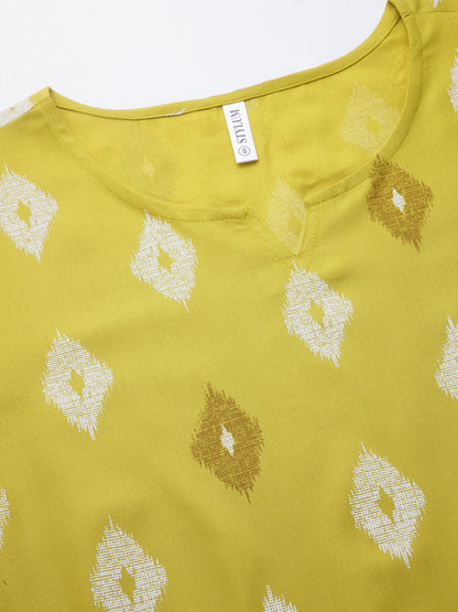 Ikat Print Rayon Night Suit Set (Pre-Order)