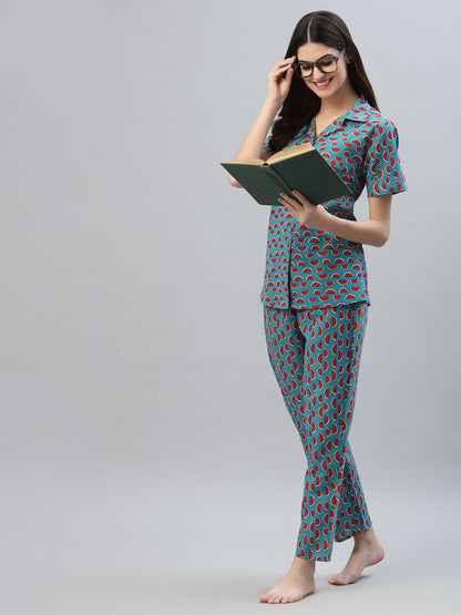 Printed Cotton Night Suit Set (Pre-Order)
