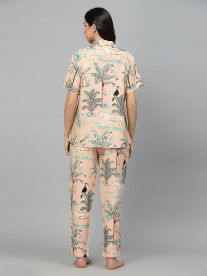 Animal Rayon Printed Night Suit (Pre-Order)