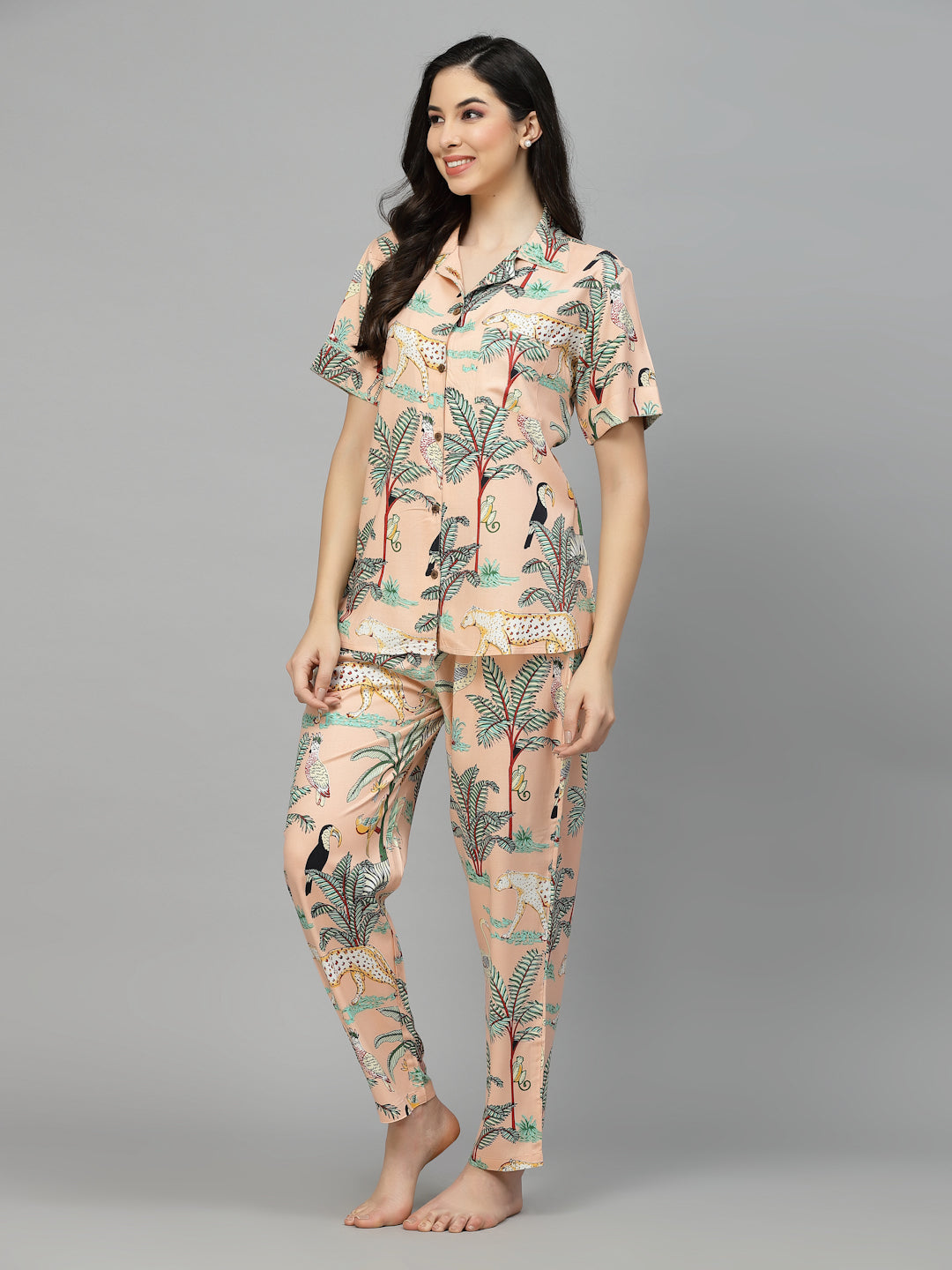 Animal Rayon Printed Night Suit (Pre-Order)