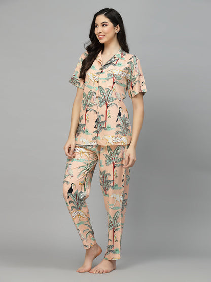Animal Rayon Printed Night Suit (Pre-Order)