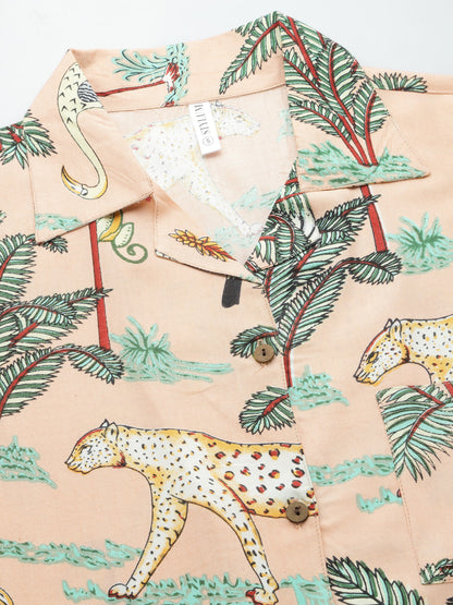 Animal Rayon Printed Night Suit (Pre-Order)