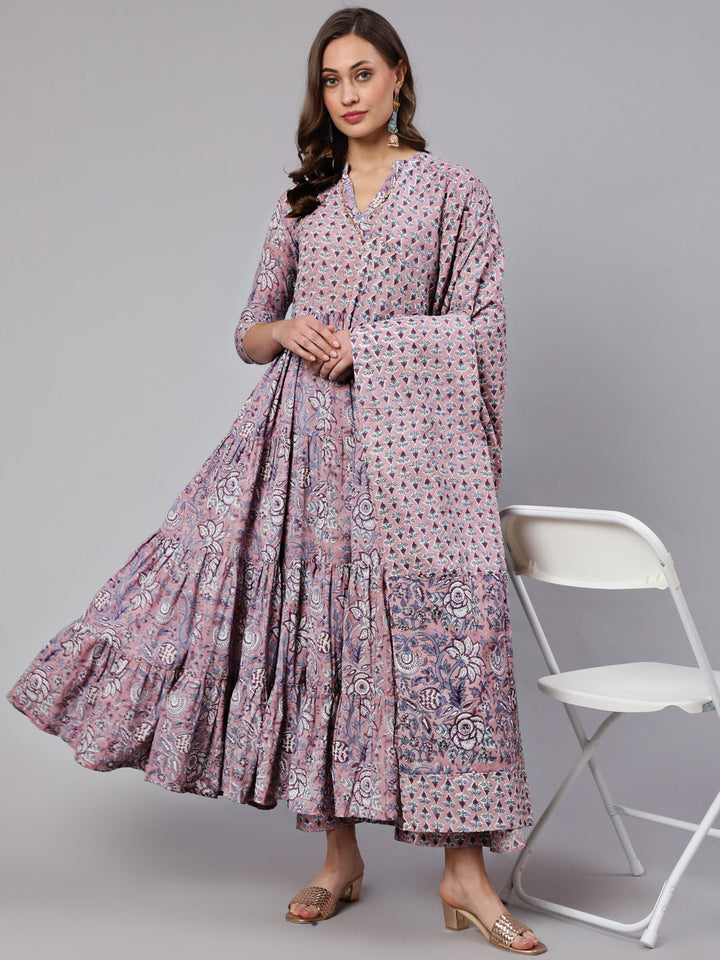 Glam Roots purple cotton printed kurta – wholesale manufacturer &amp; exporter from India