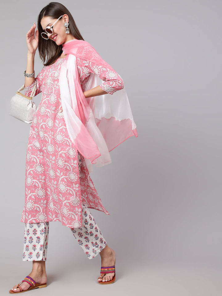 Glam Roots pink cotton printed kurta – wholesale manufacturer &amp; exporter from India