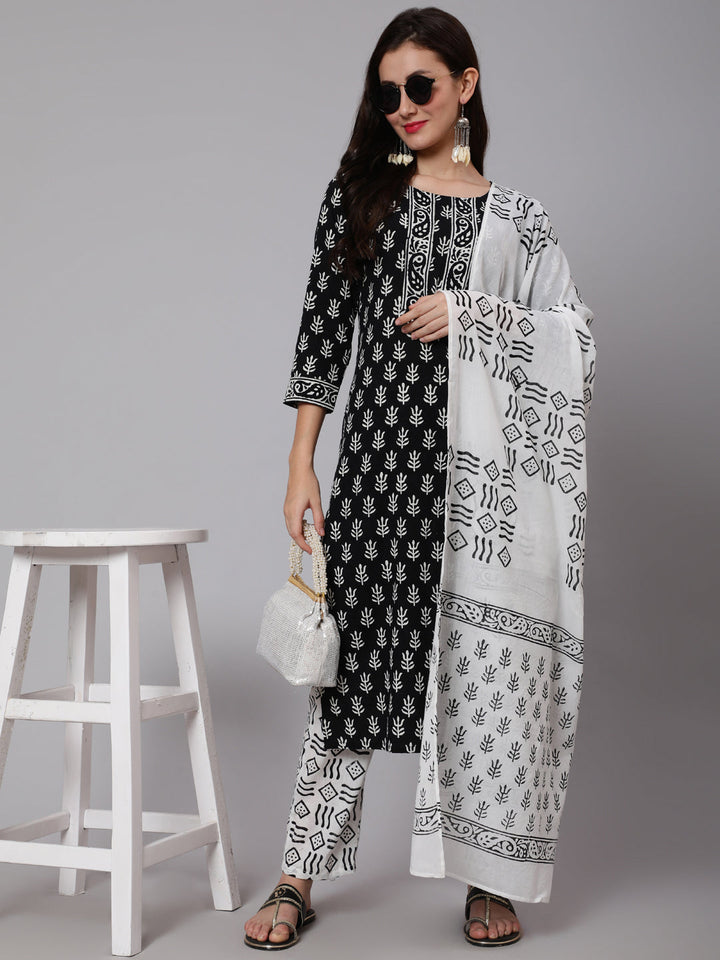 Glam Roots black cotton printed kurta – wholesale manufacturer &amp; exporter from India
