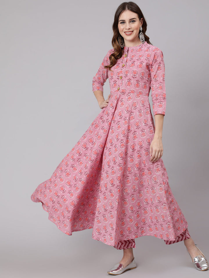 Glam Roots pink cotton printed kurta – wholesale manufacturer &amp; exporter from India