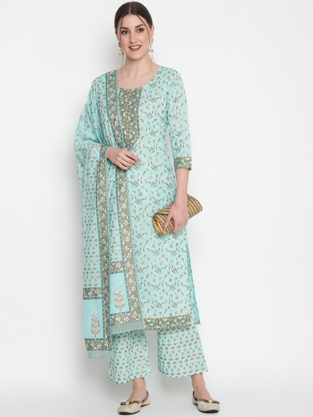 Glam Roots green cotton printed kurta – wholesale manufacturer &amp; exporter from India