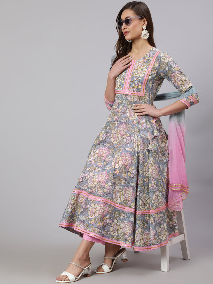 Glam Roots grey rayon printed kurta – wholesale manufacturer &amp; exporter from India