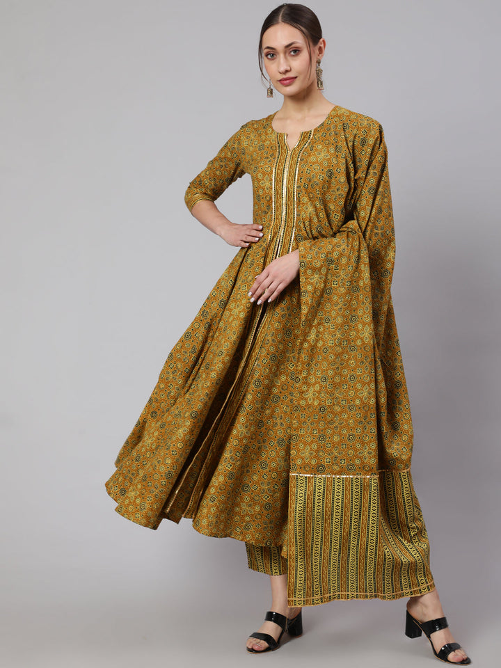 Glam Roots mustard cotton printed kurta – wholesale manufacturer &amp; exporter from India