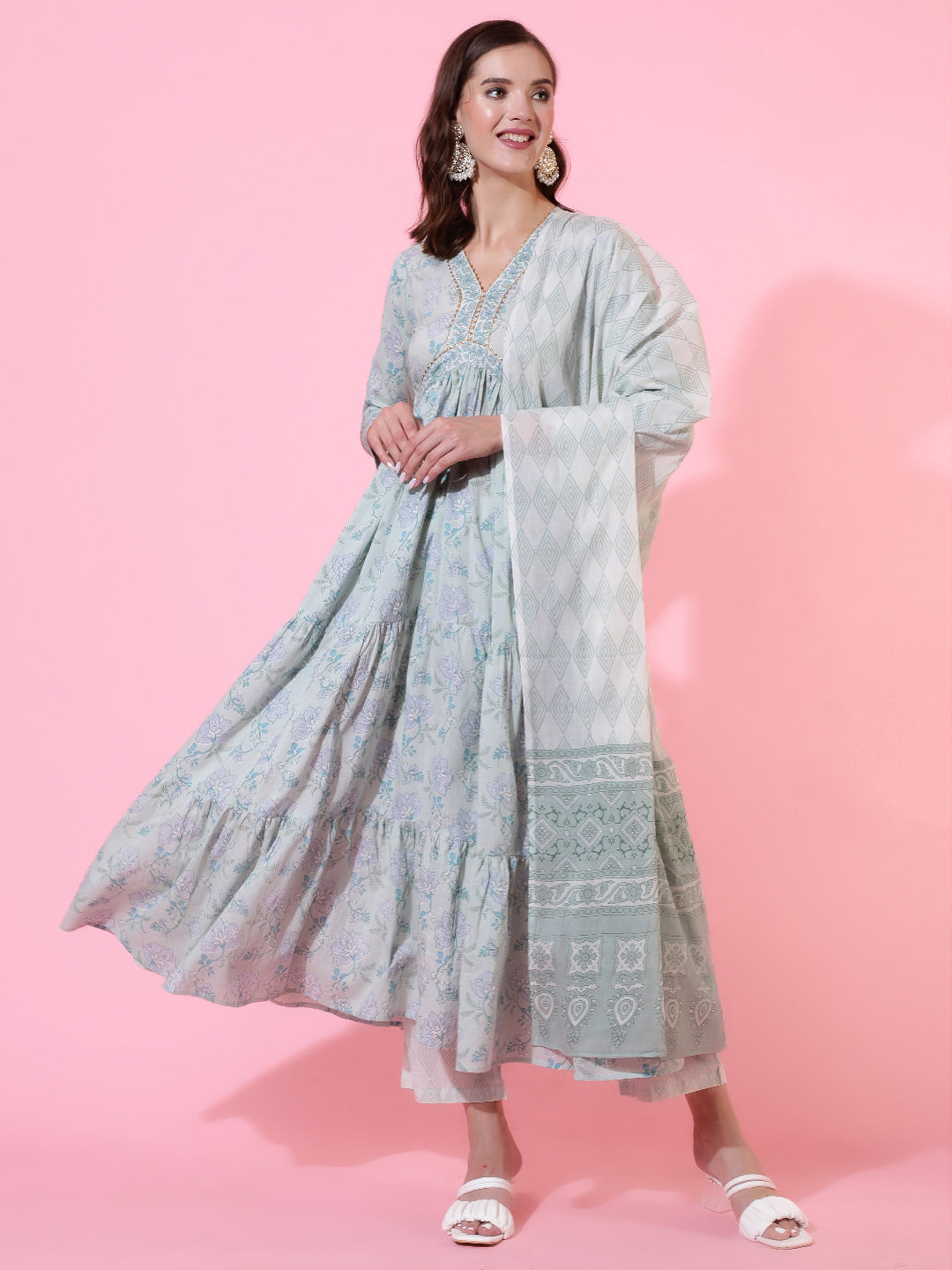 Glam Roots green cotton printed kurta – wholesale manufacturer &amp; exporter from India