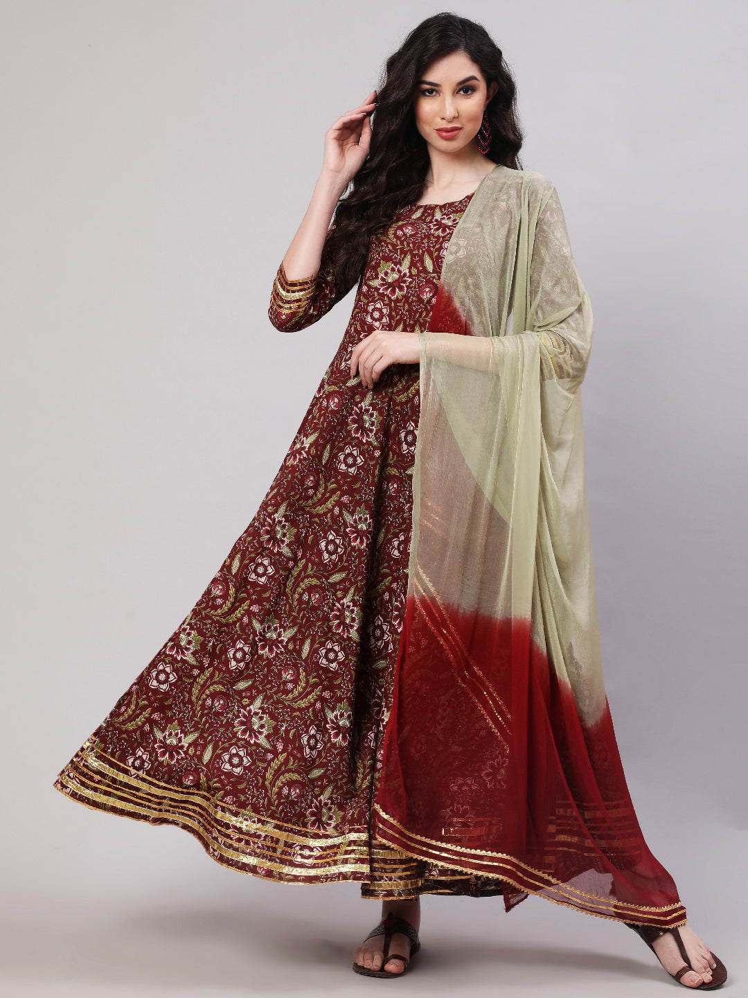 Glam Roots maroon rayon printed kurta – wholesale manufacturer &amp; exporter from India