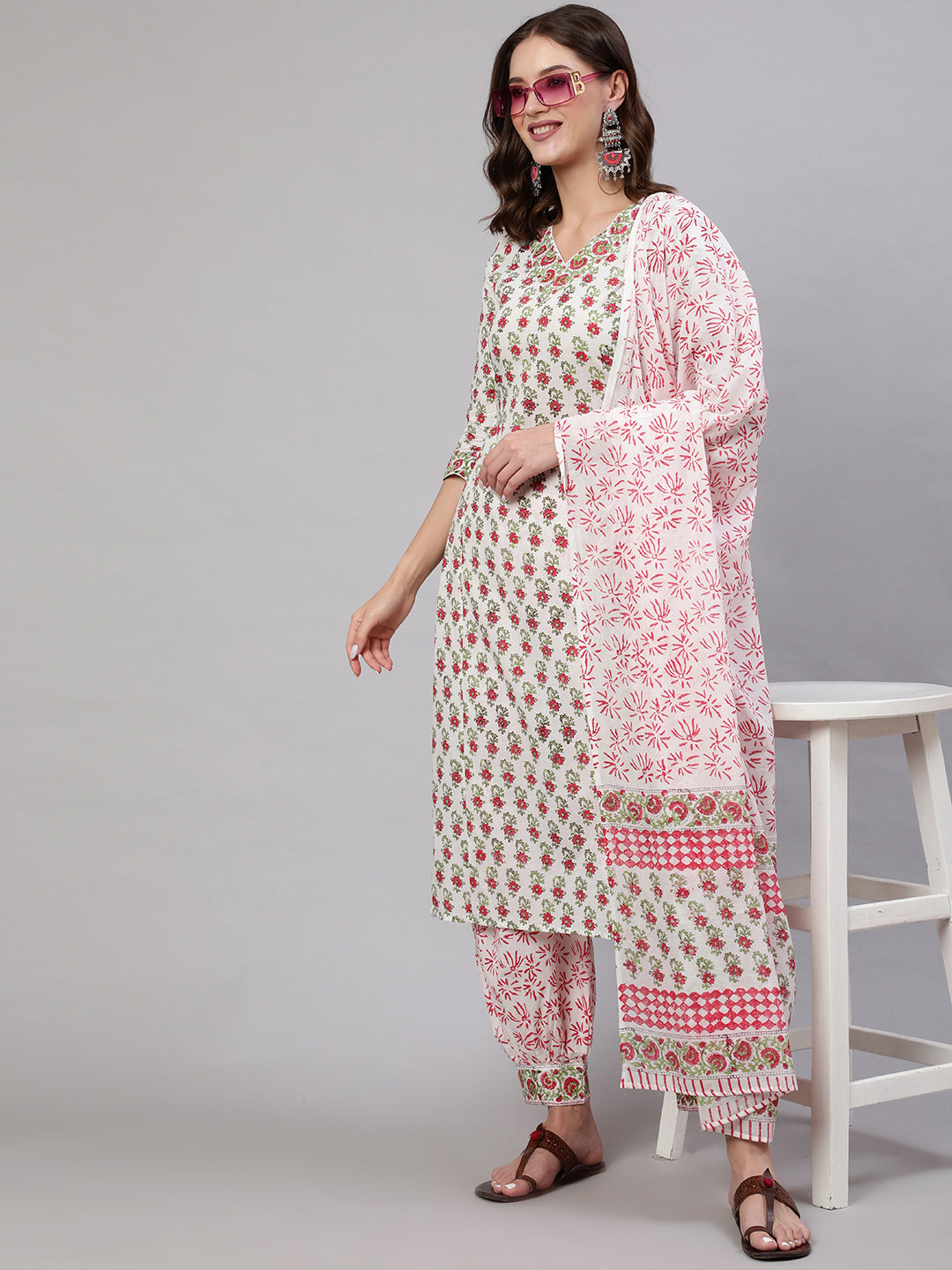 Glam Roots red cotton printed kurta – wholesale manufacturer &amp; exporter from India