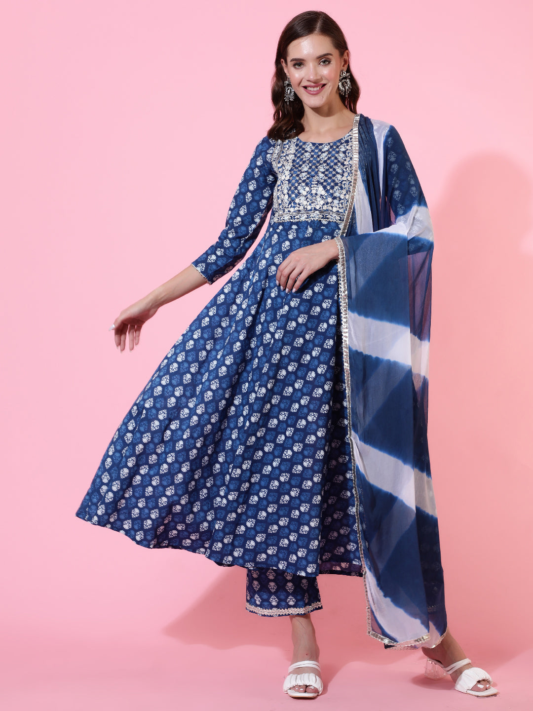 Glam Roots blue cotton printed kurta – wholesale manufacturer &amp; exporter from India
