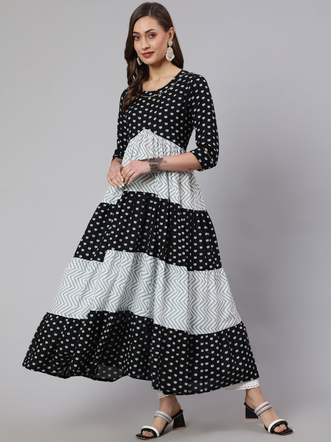 Glam Roots black cotton printed kurta – wholesale manufacturer &amp; exporter from India
