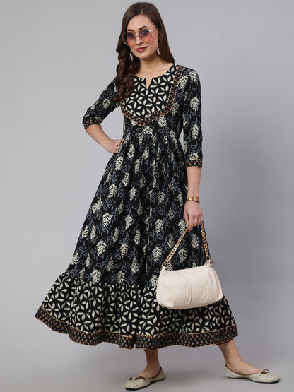 Glam Roots black cotton printed kurta – wholesale manufacturer & exporter from India