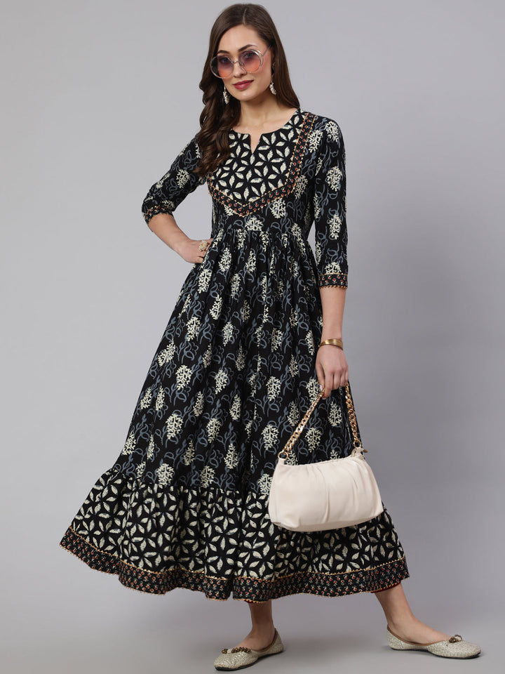 Glam Roots black cotton printed kurta – wholesale manufacturer &amp; exporter from India