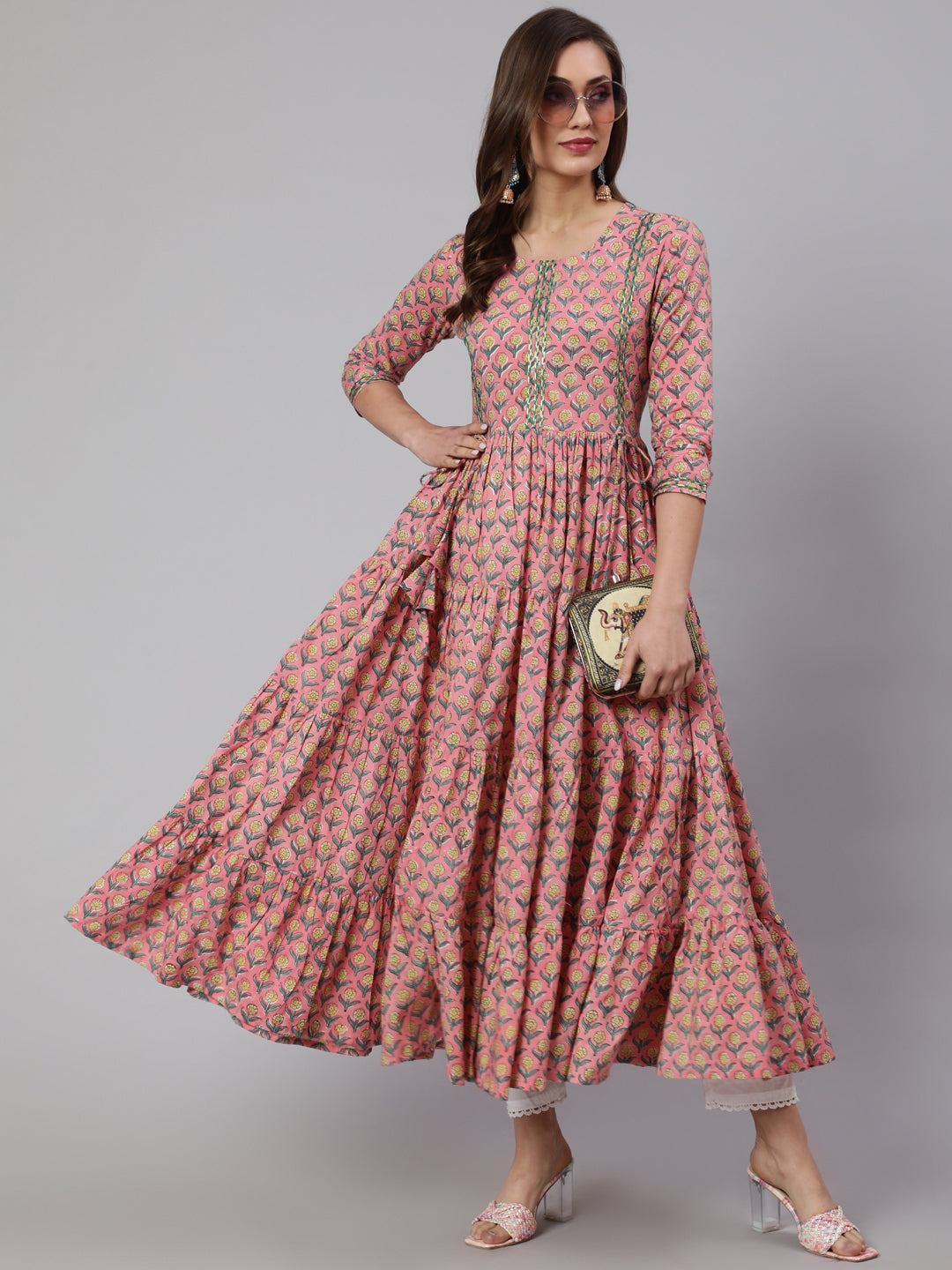 Glam Roots pink cotton printed kurta – wholesale manufacturer &amp; exporter from India
