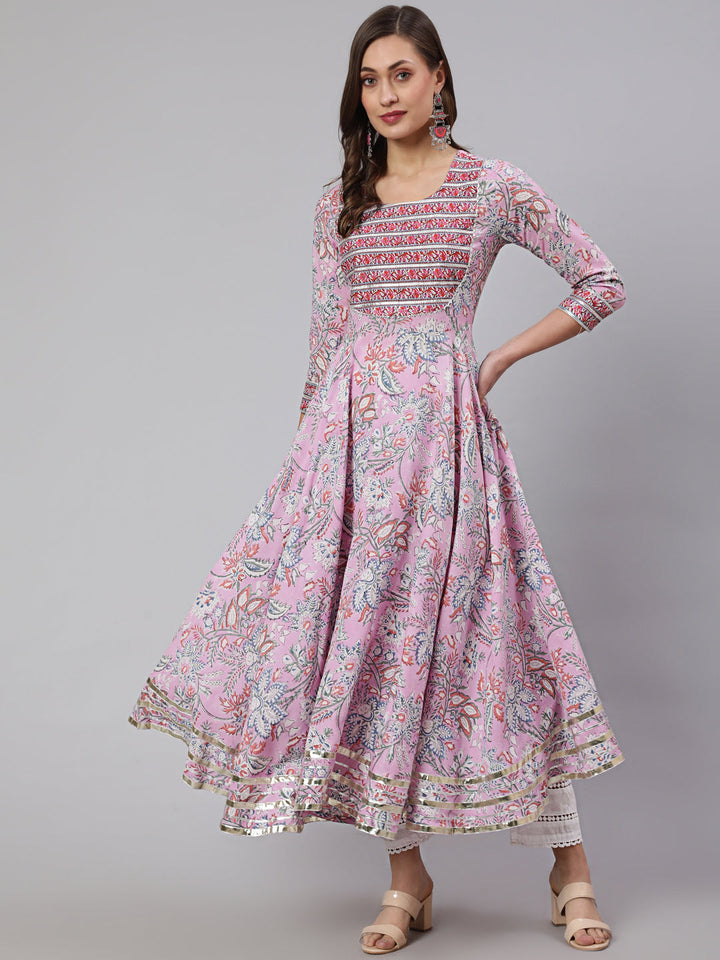 Glam Roots pink cotton printed kurta – wholesale manufacturer &amp; exporter from India