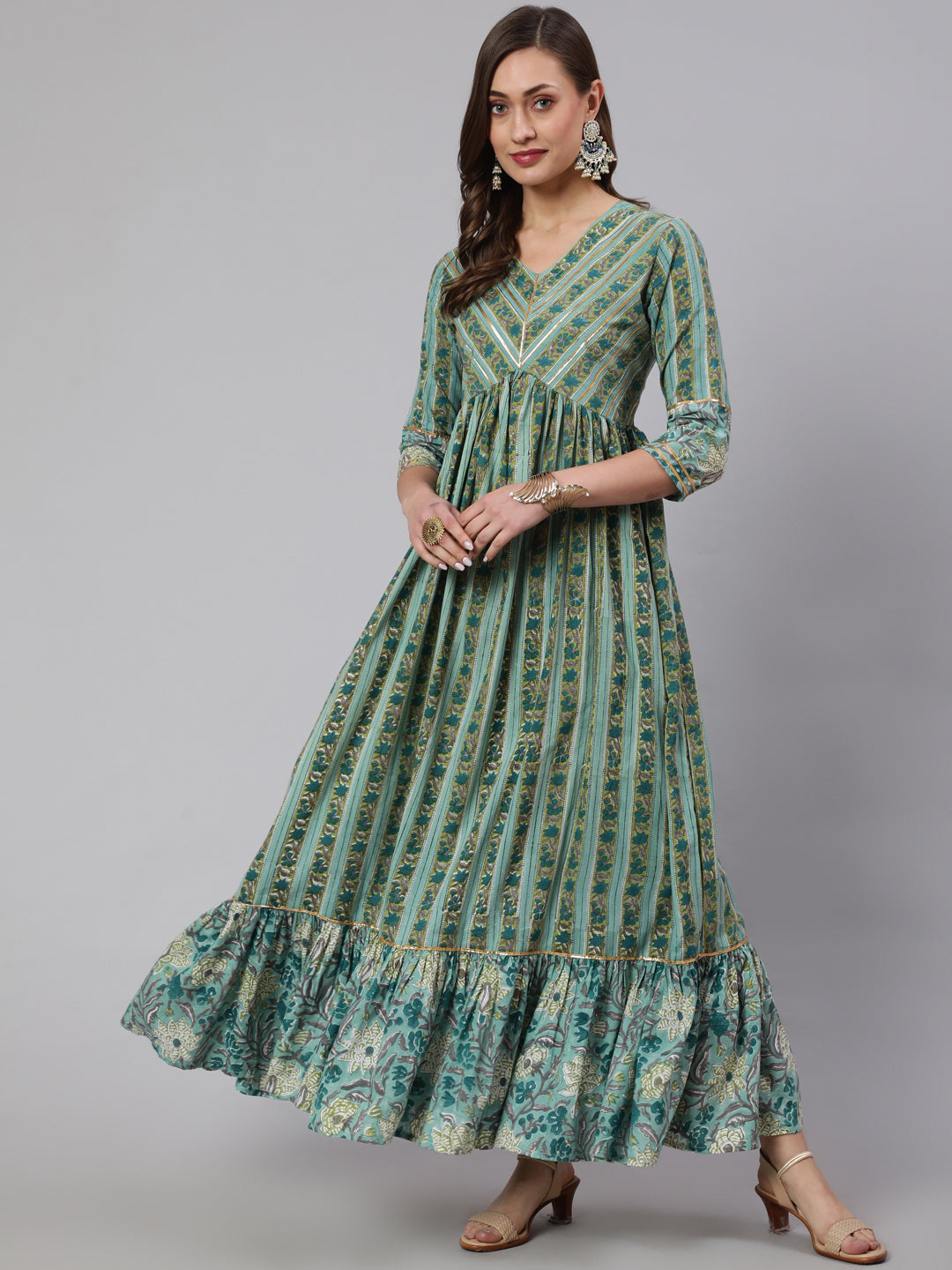 Glam Roots green cotton printed kurta – wholesale manufacturer &amp; exporter from India