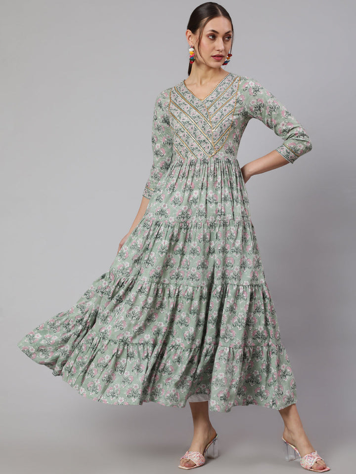 Glam Roots green cotton printed kurta – wholesale manufacturer &amp; exporter from India