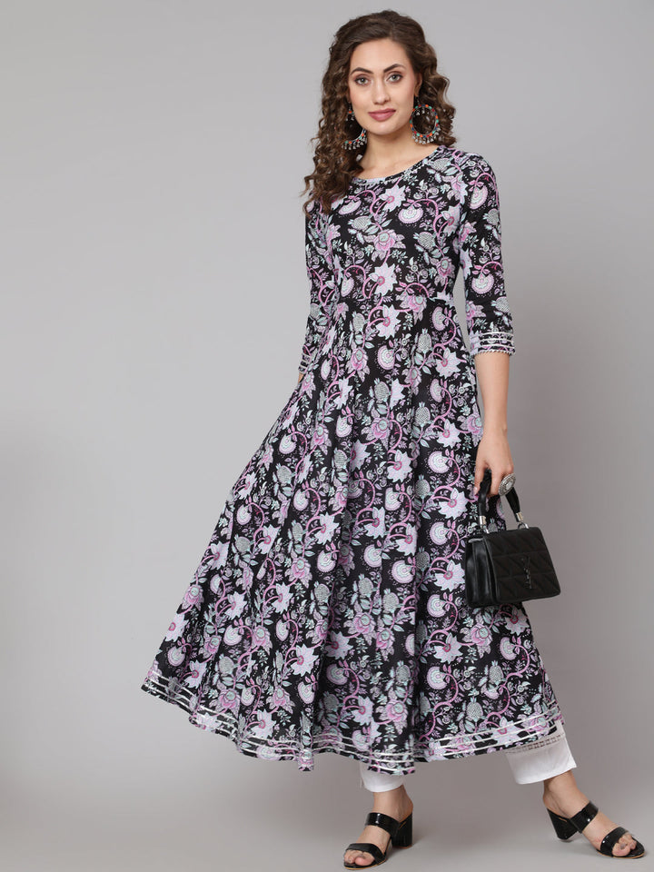 Glam Roots black cotton printed kurta – wholesale manufacturer &amp; exporter from India