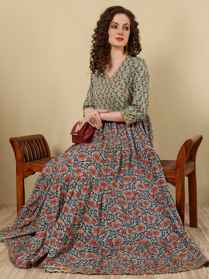 Glam Roots green rayon printed kurta – wholesale manufacturer &amp; exporter from India