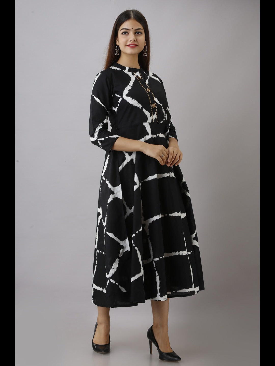 Printed Viscose Rayon Flared Kurta