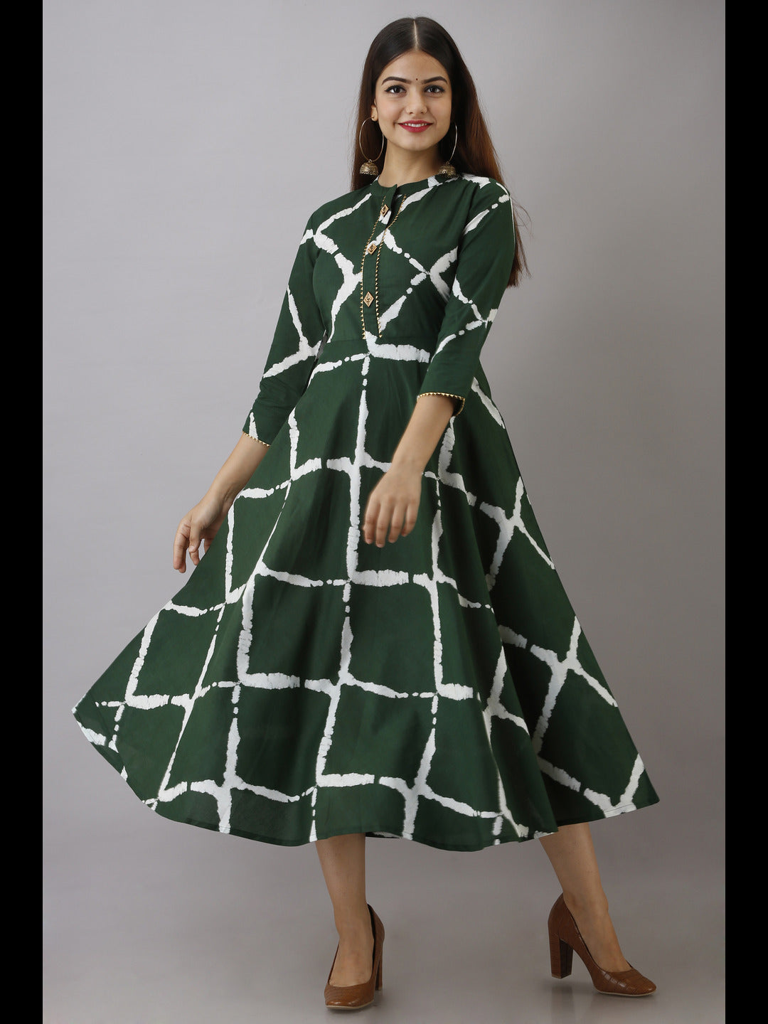 Printed Viscose Rayon Flared Kurta