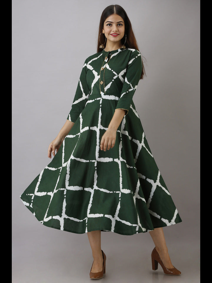 Printed Viscose Rayon Flared Kurta