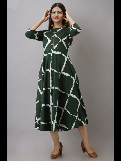 Printed Viscose Rayon Flared Kurta