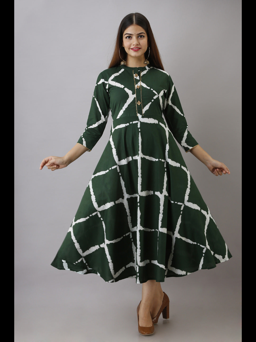Printed Viscose Rayon Flared Kurta