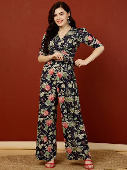 Cotton Short Length Crop 3/4 Sleeves V Kurta Bottom Set